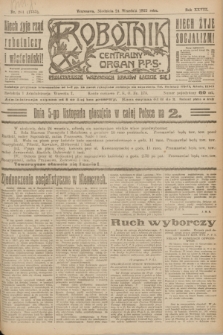 Robotnik : centralny organ P.P.S. R.28, nr 261 (24 września 1922) = nr 1733