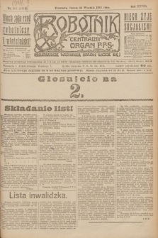 Robotnik : centralny organ P.P.S. R.28, nr 267 (30 września 1922) = nr 1739