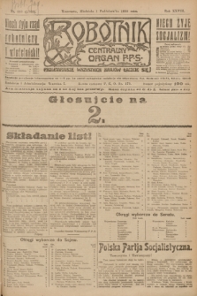Robotnik : centralny organ P.P.S. R.28, nr 268 (1 października 1922) = nr 1740