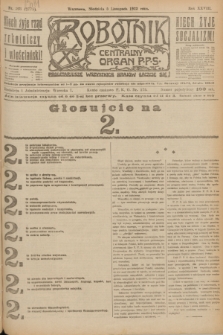 Robotnik : centralny organ P.P.S. R.28, nr 303 (5 listopada 1922) = nr 1775