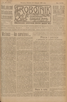 Robotnik : centralny organ P.P.S. R.28, nr 324 (26 listopada 1922) = nr 1796
