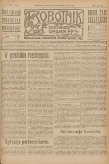 Robotnik : centralny organ P.P.S. R.28, nr 328 (30 listopada 1922) = nr 1800