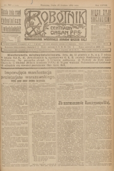 Robotnik : centralny organ P.P.S. R.28, nr 341 (13 grudnia 1922) = nr 1813