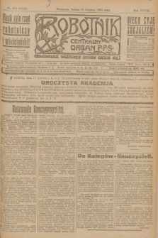 Robotnik : centralny organ P.P.S. R.28, nr 344 (16 grudnia 1922) = nr 1816 + dod.