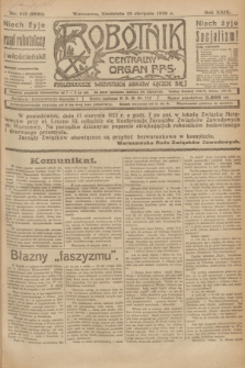 Robotnik : centralny organ P.P.S. R.29, nr 218 (12 sierpnia 1923) = nr 2046