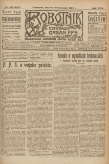 Robotnik : centralny organ P.P.S. R.29, nr 317 (20 listopada 1923) = nr 2145