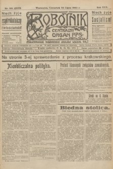 Robotnik : centralny organ P.P.S. R.30, nr 201 (24 lipca 1924) = nr 2382