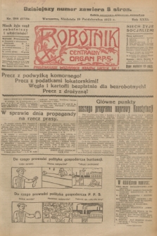 Robotnik : centralny organ P.P.S. R.31, nr 286 (18 października 1925) = nr 2729