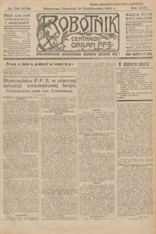 Robotnik : centralny organ P.P.S. R.31, nr 290 (22 października 1925) = nr 2733