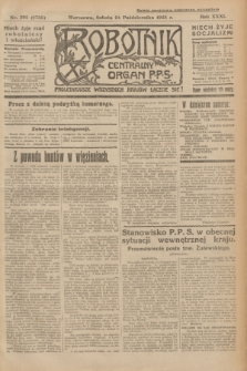 Robotnik : centralny organ P.P.S. R.31, nr 292 (24 października 1925) = nr 2735