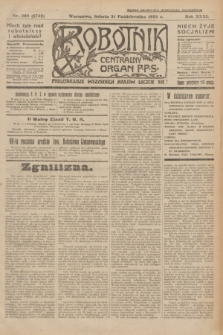 Robotnik : centralny organ P.P.S. R.31, nr 299 (31 października 1925) = nr 2742
