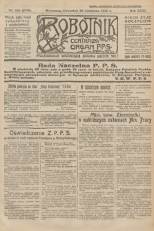 Robotnik : centralny organ P.P.S. R.31, nr 325 (26 listopada 1925) = nr 2768