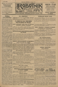 Robotnik : centralny organ P.P.S. R.33, № 40 (10 lutego 1927) = № 3200