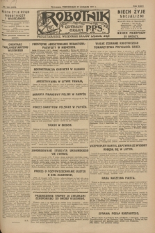 Robotnik : centralny organ P.P.S. R.33, nr 320 (21 listopada 1927) = nr 3160