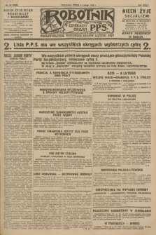 Robotnik : centralny organ P.P.S. R.34, nr 39 (8 lutego 1928) = nr 3236