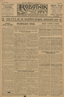 Robotnik : centralny organ P.P.S. R.34, nr 58 (27 lutego 1928) = nr 3255