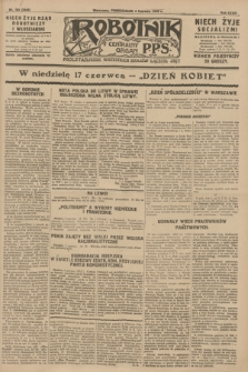 Robotnik : centralny organ P.P.S. R.34, nr 154 (4 czerwca 1928) = nr 3348