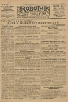 Robotnik : centralny organ P.P.S. R.34, nr 263 (20 września 1928) = nr 3470