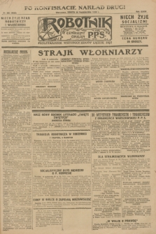 Robotnik : centralny organ P.P.S. R.34, nr 294 (20 października 1928) = nr 3500 (po konfiskacie nakład drugi)