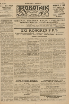 Robotnik : centralny organ P.P.S. R.34, nr 310 (3 listopada 1928) = nr 3517