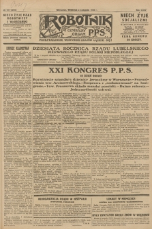 Robotnik : centralny organ P.P.S. R.34, nr 311 (4 listopada 1928) = nr 3518