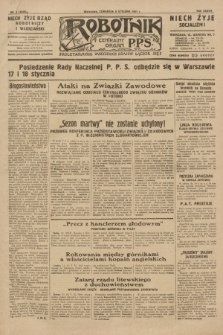 Robotnik : centralny organ P.P.S. R.37, nr 8 (8 stycznia 1931) = nr 4348