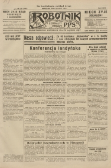 Robotnik : centralny organ P.P.S. R.37, nr 261 (22 lipca 1931) = nr 4601 (po konfiskacie nakład drugi)