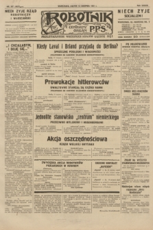 Robotnik : centralny organ P.P.S. R.37, nr 287 (14 sierpnia 1931) = nr 4627