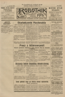 Robotnik : centralny organ P.P.S. R.37, nr 291 (18 sierpnia 1931) = nr 4631 (po konfiskacie nakład drugi)