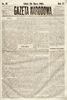 Gazeta Narodowa. 1864, nr 71