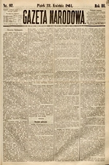 Gazeta Narodowa. 1864, nr 92