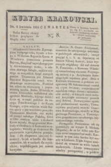 Kuryer Krakowski. 1835, Ner 8 (9 kwietnia)