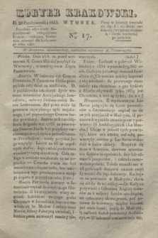 Kuryer Krakowski. 1835, Ner 17 (20 października)