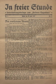 In Freier Stunde : Unterhaltungsbeilage zum „Posener Tageblatt”. 1927, Nr. 3 (26 Juni)