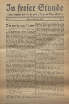 In Freier Stunde : Unterhaltungsbeilage zum „Posener Tageblatt”. 1927, Nr. 5 (29 Juni)