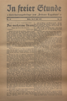 In Freier Stunde : Unterhaltungsbeilage zum „Posener Tageblatt”. 1927, Nr. 10 (6 Juli)