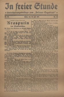 In Freier Stunde : Unterhaltungsbeilage zum „Posener Tageblatt”. 1927, Nr. 29 (28 Juli)