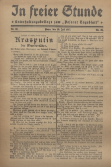 In Freier Stunde : Unterhaltungsbeilage zum „Posener Tageblatt”. 1927, Nr. 30 (29 Juli)
