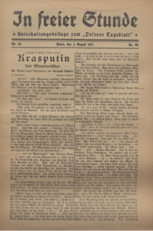 In Freier Stunde : Unterhaltungsbeilage zum „Posener Tageblatt”. 1927, Nr. 36 (5 August)