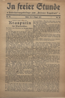 In Freier Stunde : Unterhaltungsbeilage zum „Posener Tageblatt”. 1927, Nr. 39 (9 August)