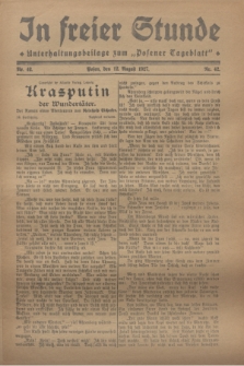 In Freier Stunde : Unterhaltungsbeilage zum „Posener Tageblatt”. 1927, Nr. 42 (12 August)