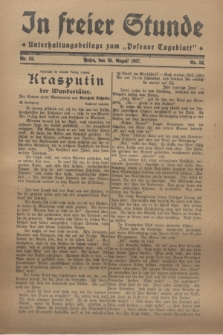 In Freier Stunde : Unterhaltungsbeilage zum „Posener Tageblatt”. 1927, Nr. 52 (25 August)