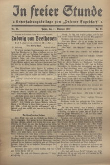 In Freier Stunde : Unterhaltungsbeilage zum „Posener Tageblatt”. 1927, Nr. 92 (11 Oktober)