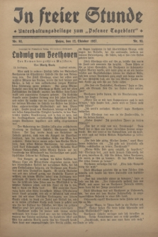 In Freier Stunde : Unterhaltungsbeilage zum „Posener Tageblatt”. 1927, Nr. 93 (12 Oktober)