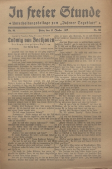 In Freier Stunde : Unterhaltungsbeilage zum „Posener Tageblatt”. 1927, Nr. 96 (15 Oktober)