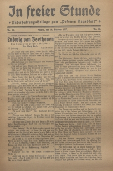 In Freier Stunde : Unterhaltungsbeilage zum „Posener Tageblatt”. 1927, Nr. 98 (18 Oktober)