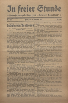 In Freier Stunde : Unterhaltungsbeilage zum „Posener Tageblatt”. 1927, Nr. 106 (27 Oktober)