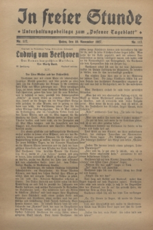 In Freier Stunde : Unterhaltungsbeilage zum „Posener Tageblatt”. 1927, Nr. 117 (10 November)