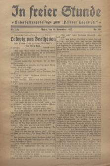 In Freier Stunde : Unterhaltungsbeilage zum „Posener Tageblatt”. 1927, Nr. 125 (20 November)