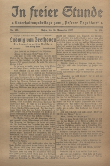 In Freier Stunde : Unterhaltungsbeilage zum „Posener Tageblatt”. 1927, Nr. 130 (26 November)